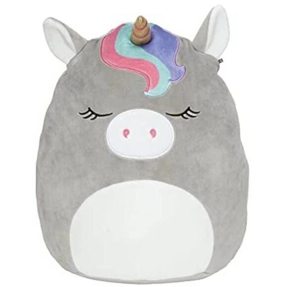 SQUISHMALLOWS Teresa grey‎ purple green and pink super soft unicorn NEW!!! - Picture 1 of 5